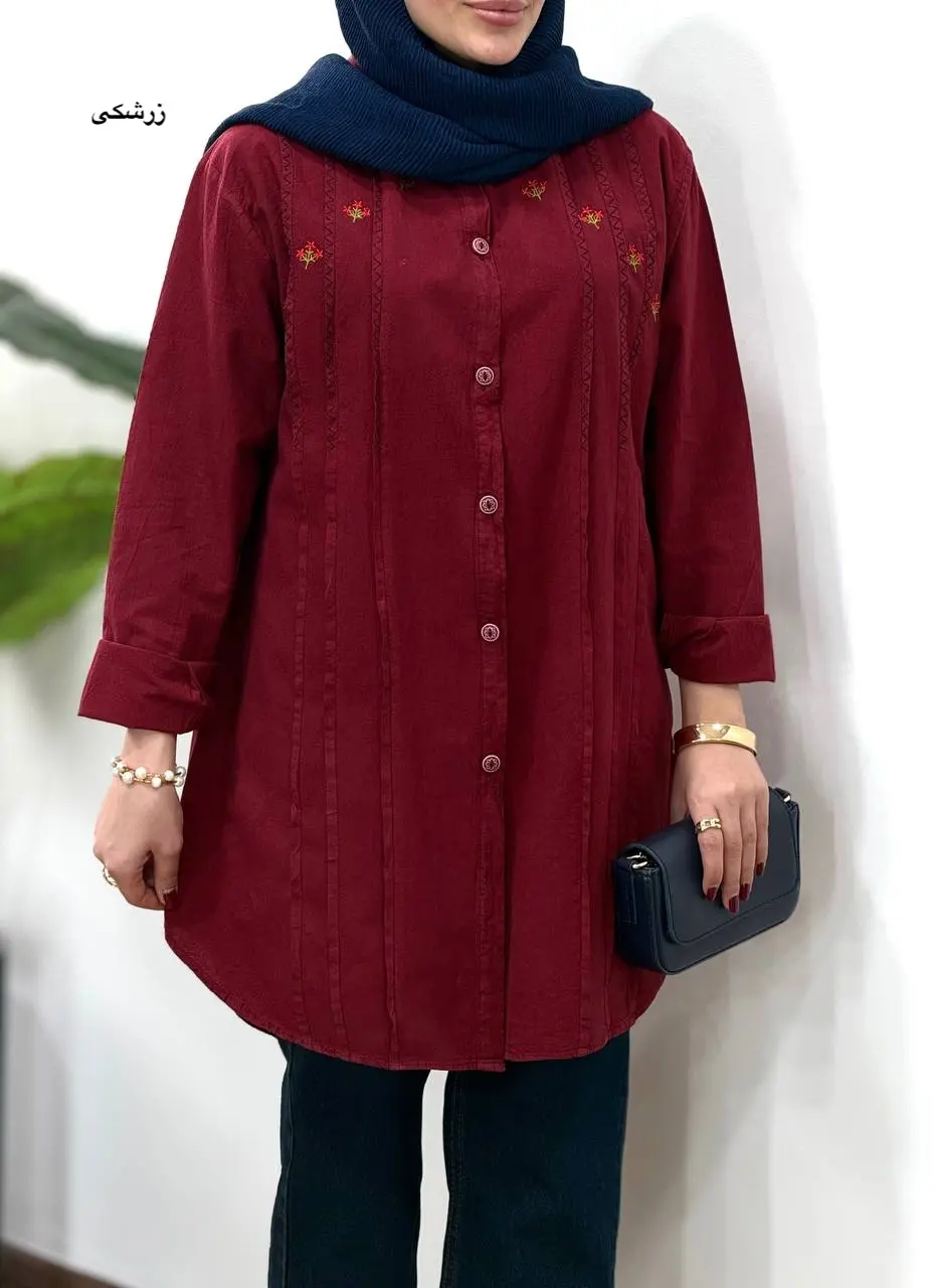 مانتو لینن گلدوزی آیسو رزانا